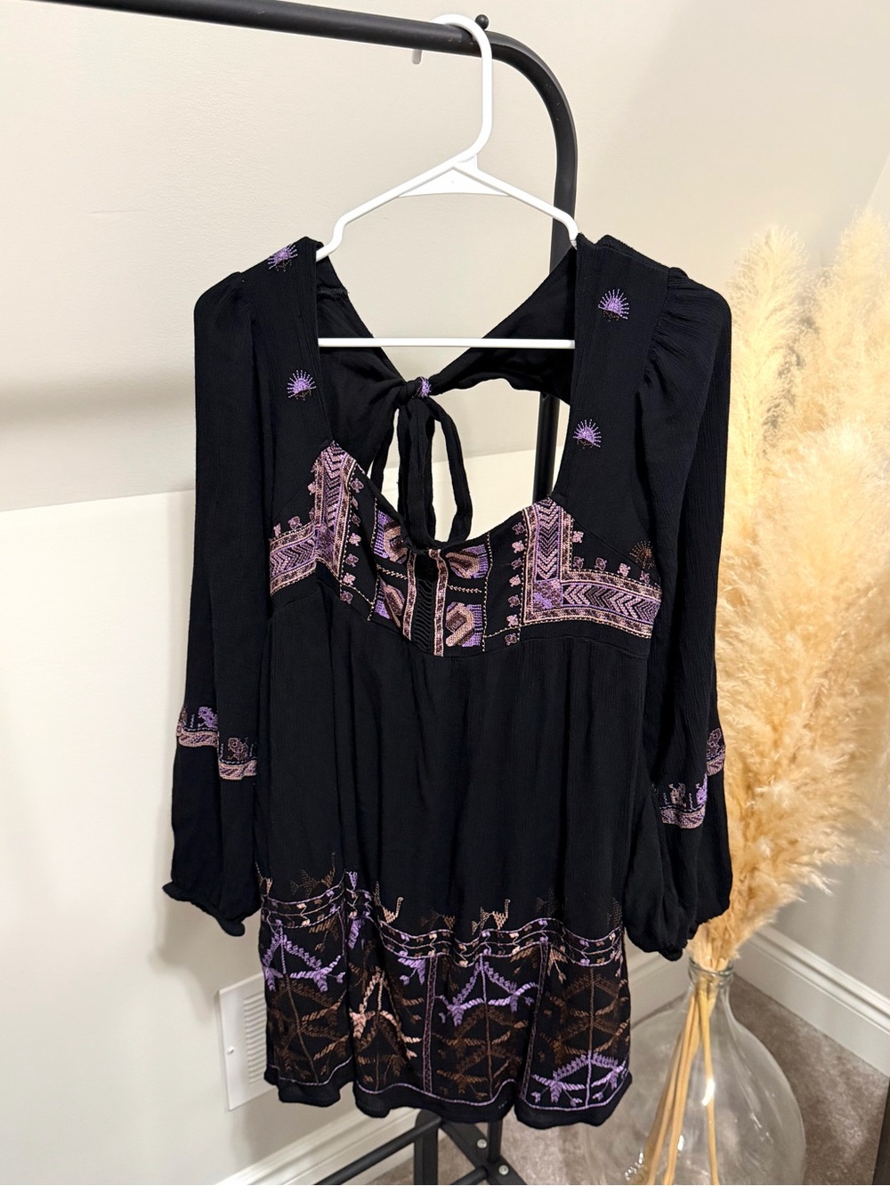 Free People Rihannon Embroided Mini Dress